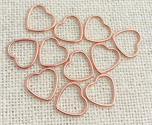 14k Rose Gold Filled Heart Jump Ring CL 10.0mm