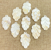 Mother of Pearl Leaf Charm