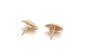 14KGF Seashell Studs 1820-4