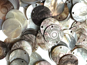 Mother Of Pearl Shell, Circle Mother Of Pearl, Craved MOP, Sku#M3001