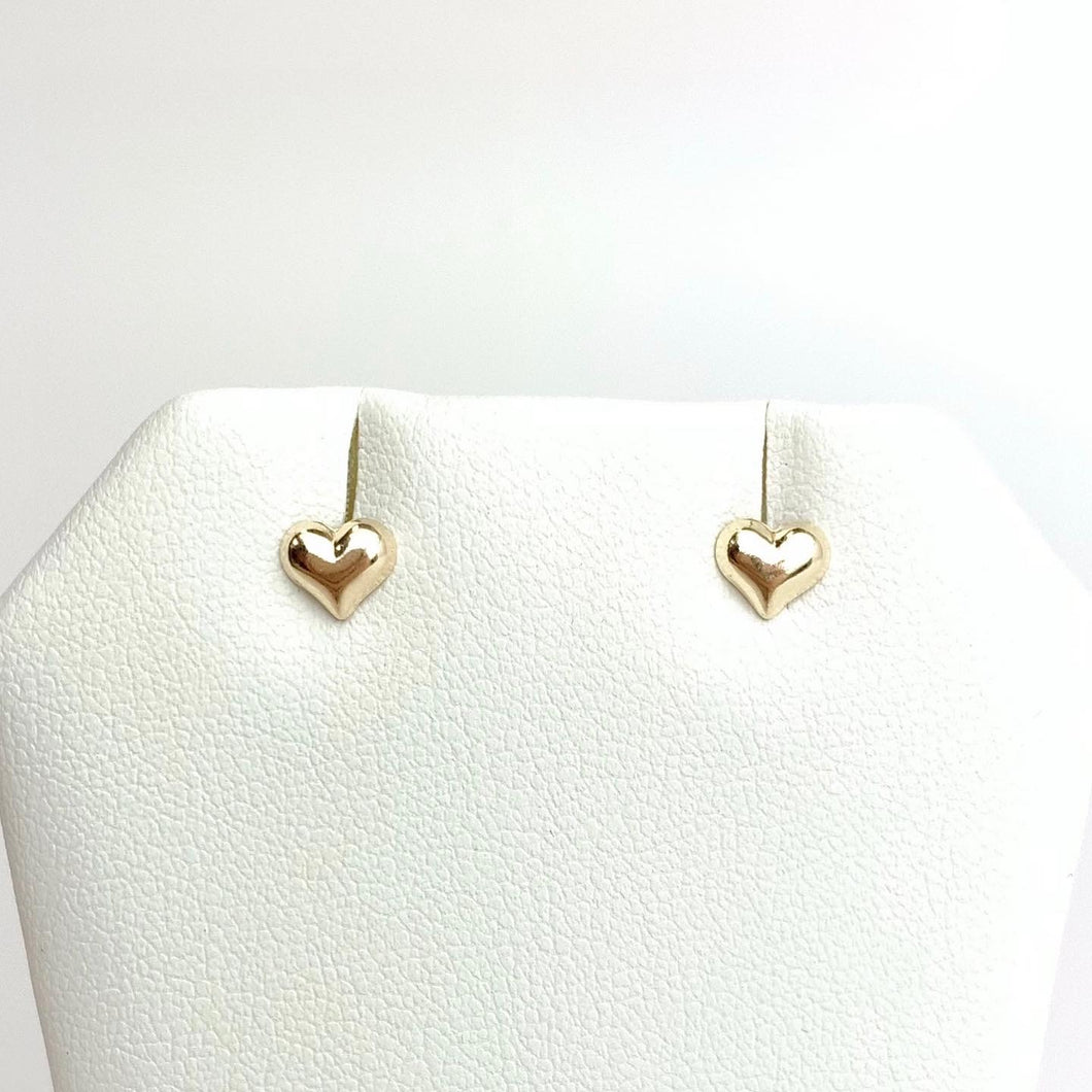 Gold Filled Heart Stud Earrings