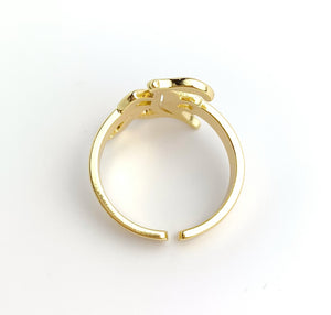 14k Gold Plated Initial “K” Ring