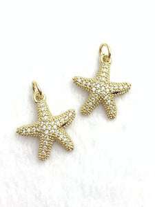 Starfish Gold Plated Charm