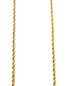 14KGF French Rope Chain Necklace 18” 20” 22” 24” , 2.5mm