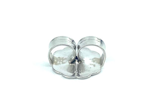 14K White Gold Ear Nut FP Jumb, Sku#12-27-20