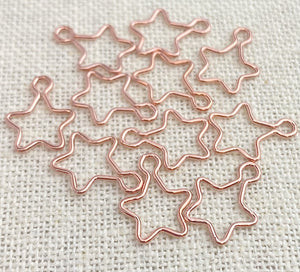 14k Rose Gold Filled Star Charm