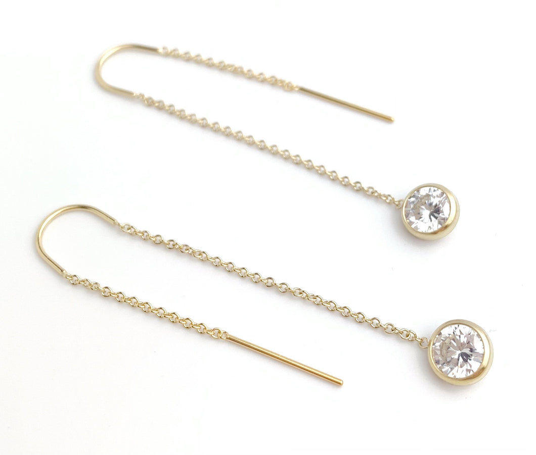 U-Threader Cubic Zirconia Earrings