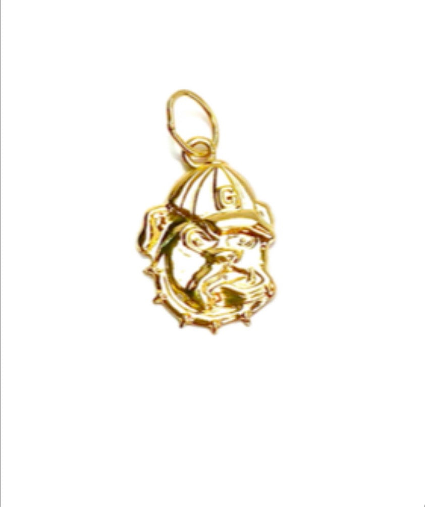 UGA Bulldog Charm 762-C, Sterling Silver & 14K Gold Filled