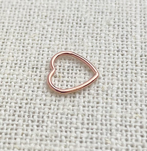 14k Rose Gold Filled Heart Jump Ring CL 10.0mm