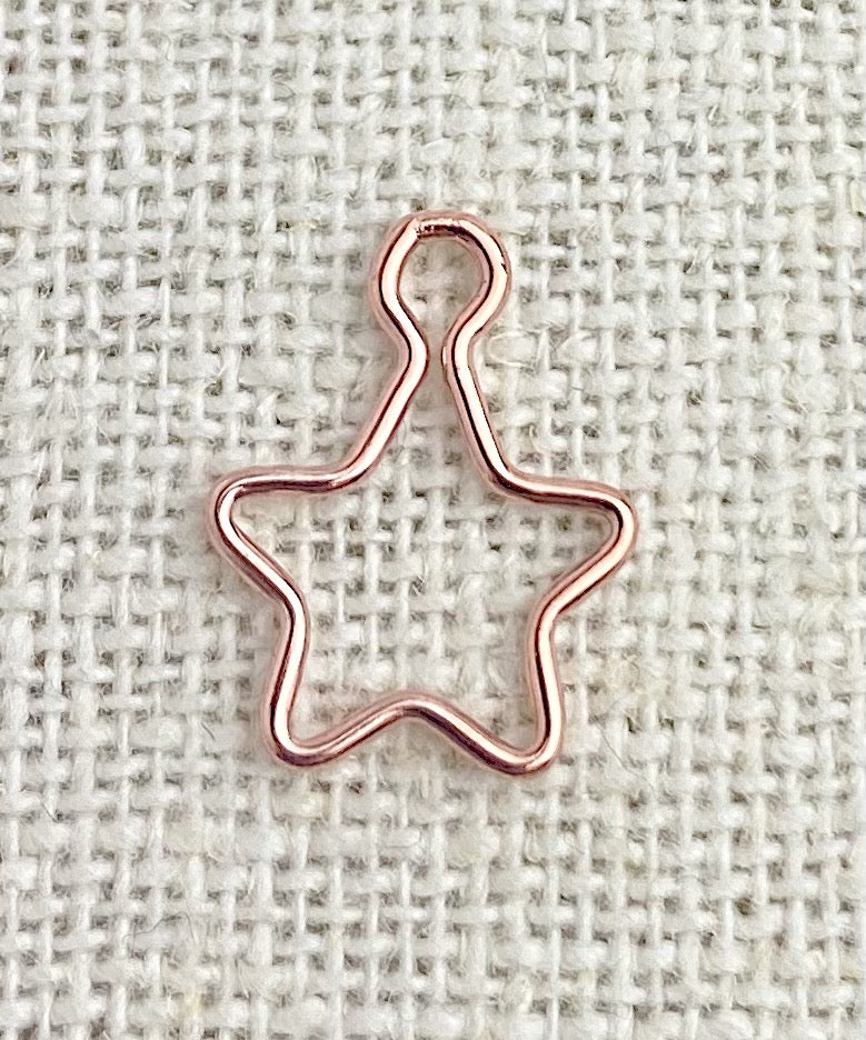 14k Rose Gold Filled Star Charm