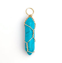 Wire Wrapped Turquoise Pendant