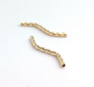 14k Gold Filled Twisted Square S Tube