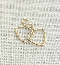 14k Gold Filled 10mm Wire Heart w/Ring