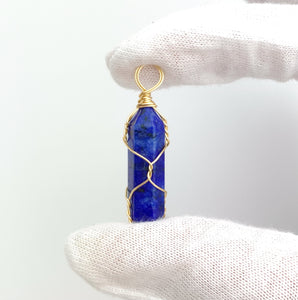 Wire Wrapped Lazurite Pendant