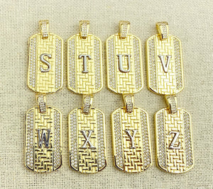 Gold Plated Cubic Zirconia Initial Pendants