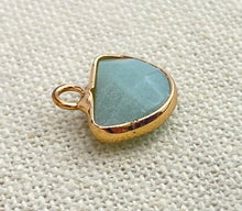 Amazonite gold Plated Charm