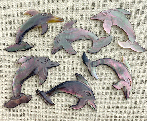 Mother of Pearl Dolphin Charm