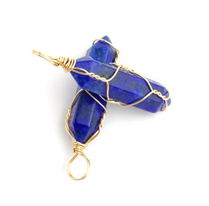 Wire Wrapped Lazurite Pendant