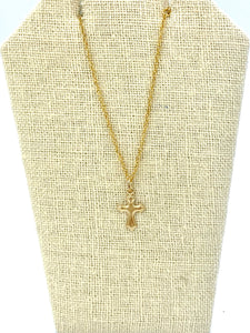 14KGF Cross Charm , Sku#2094-C