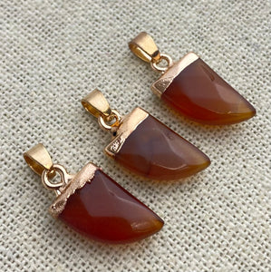 Agate Gold Plated Pendant