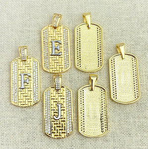 Gold Plated Cubic Zirconia Initial Pendants