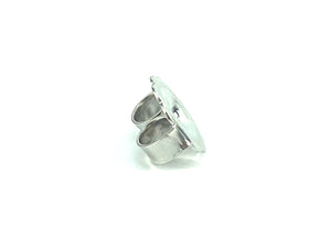 14K White Gold Ear Nut FP Jumb, Sku#12-27-20