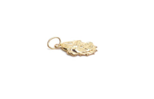 UGA Bulldog Charm 762-C, Sterling Silver & 14K Gold Filled