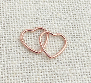 14k Rose Gold Filled Heart Jump Ring CL 10.0mm