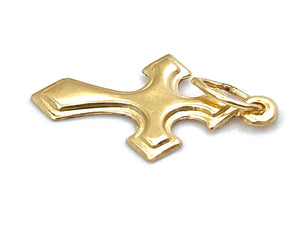 14KGF Cross Charm , Sku#2094-C