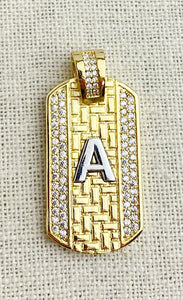 Gold Plated Cubic Zirconia Initial Pendants