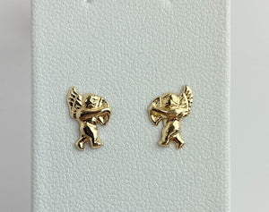 14k Gold Filled Cupid Stud Earring