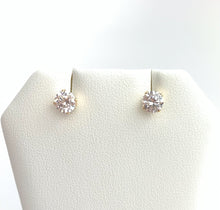 6.0mm White Cubic Zirconia Earrings