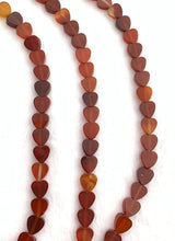 Carnelian Heart Bead Strand Sku#M2832