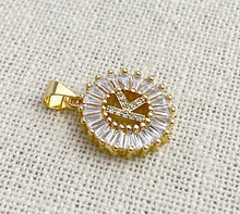 Gold Plated CZ “K” Initial Pendant