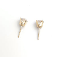 6.0mm White Cubic Zirconia Earrings