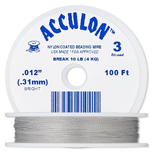 Nylon Coated Beading Wire Bright 100ft. 3 Strand