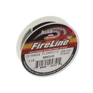 Braided Bead Thread Mini Spool Smoke 6lb